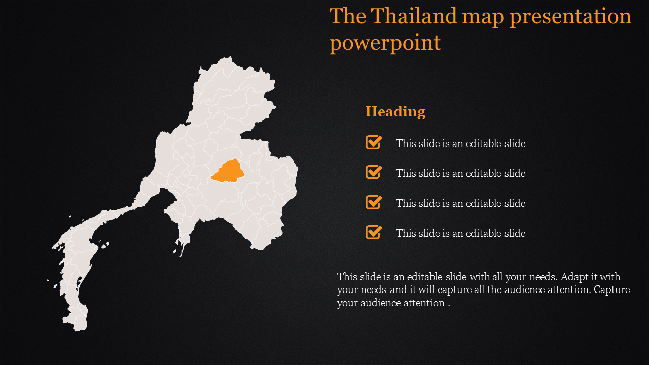 map presentation powerpoint-The Thailand map presentation powerpoint